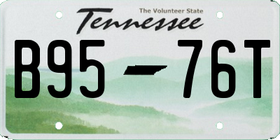 TN license plate B9576T