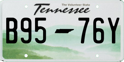 TN license plate B9576Y