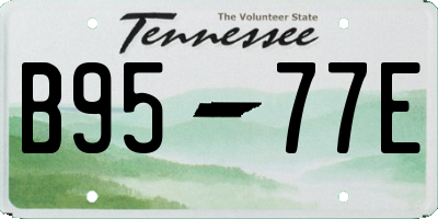 TN license plate B9577E