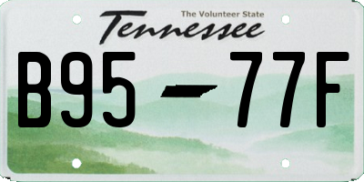 TN license plate B9577F