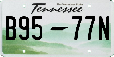 TN license plate B9577N