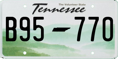 TN license plate B9577O