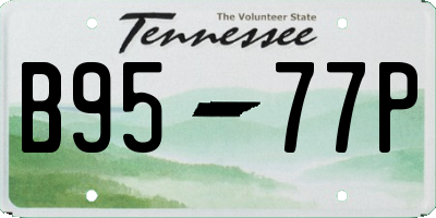 TN license plate B9577P
