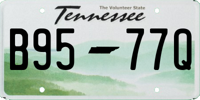 TN license plate B9577Q