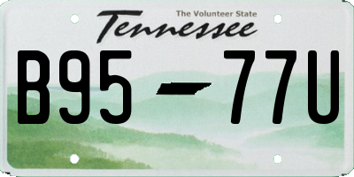 TN license plate B9577U