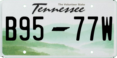 TN license plate B9577W