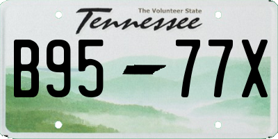 TN license plate B9577X