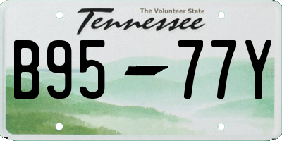 TN license plate B9577Y