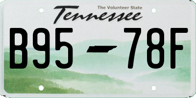 TN license plate B9578F