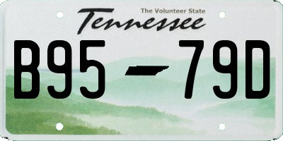 TN license plate B9579D