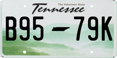 TN license plate B9579K