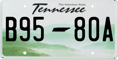 TN license plate B9580A