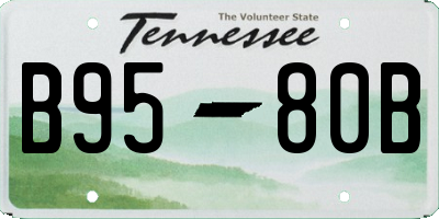 TN license plate B9580B