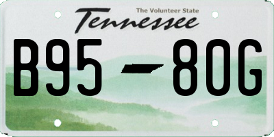 TN license plate B9580G