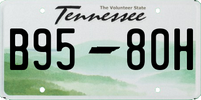 TN license plate B9580H