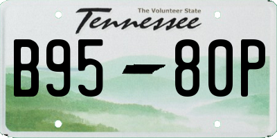 TN license plate B9580P