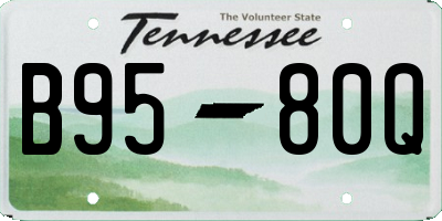 TN license plate B9580Q