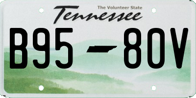 TN license plate B9580V