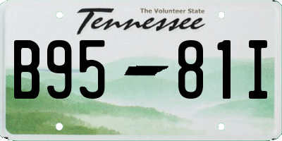 TN license plate B9581I