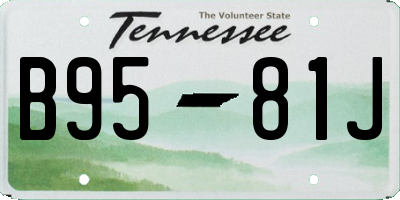 TN license plate B9581J