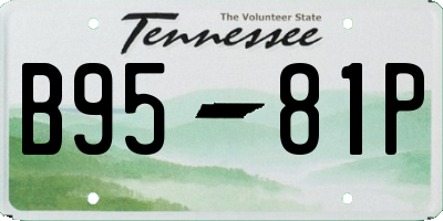 TN license plate B9581P