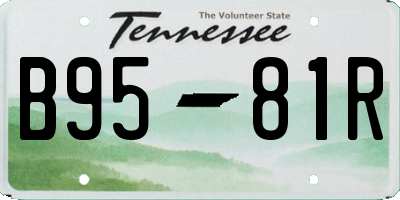 TN license plate B9581R