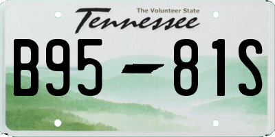 TN license plate B9581S