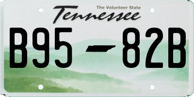 TN license plate B9582B
