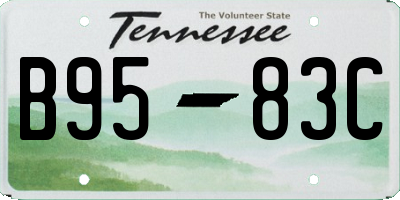 TN license plate B9583C