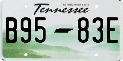 TN license plate B9583E