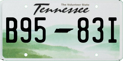 TN license plate B9583I