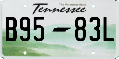 TN license plate B9583L