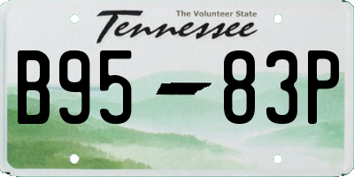 TN license plate B9583P