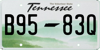 TN license plate B9583Q