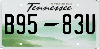 TN license plate B9583U