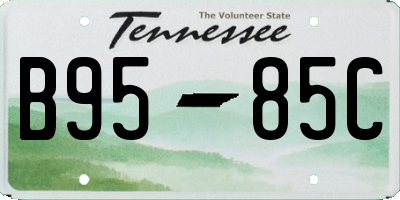 TN license plate B9585C