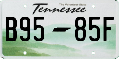 TN license plate B9585F