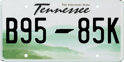 TN license plate B9585K