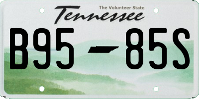 TN license plate B9585S