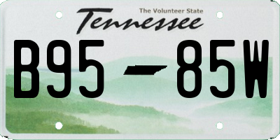 TN license plate B9585W