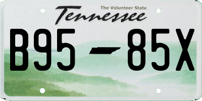TN license plate B9585X