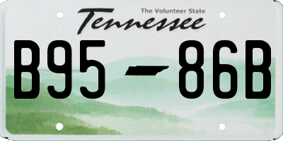 TN license plate B9586B