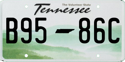 TN license plate B9586C