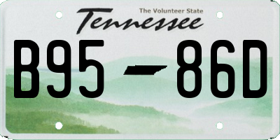 TN license plate B9586D