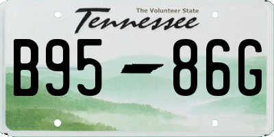 TN license plate B9586G