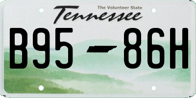 TN license plate B9586H