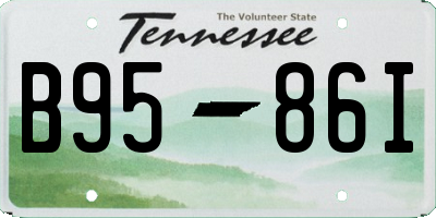 TN license plate B9586I