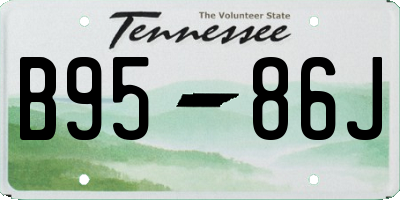 TN license plate B9586J