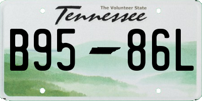 TN license plate B9586L