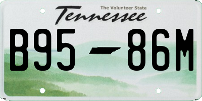 TN license plate B9586M